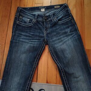 Silver Low Rise Berkeley Straight Leg